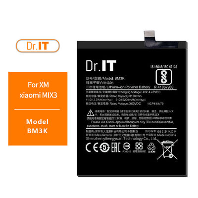 Bending Resistance 3200mAh Lithium Ion Phone Battery BM3K For Xiaomi MIX3