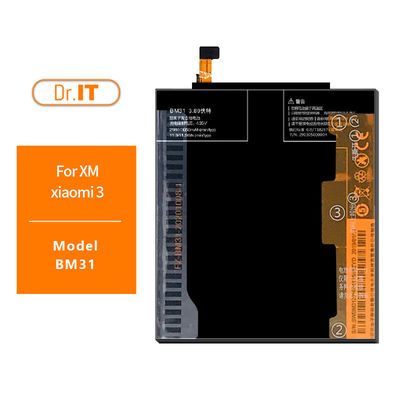 OEM Long Life BM31 Lithium Cell Phone Battery 3000mAh For Xiaomi 3
