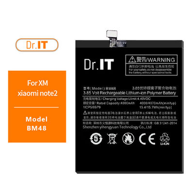 4000mAh Lithium Cell Phone Battery Replacement Mi BM48 Note 2