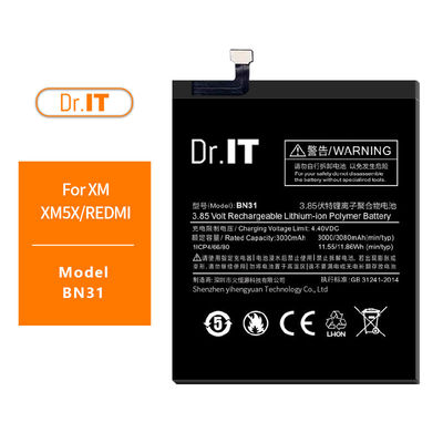 BN31 MI 5X Lithium Cell Phone Battery 3000mAh