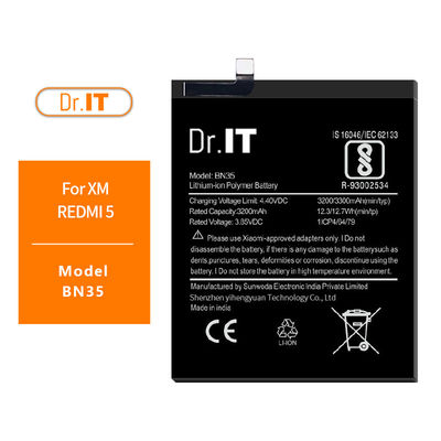 Zero Cycle 3300mAh BN35 Lithium Cell Phone Battery For Redmi 5