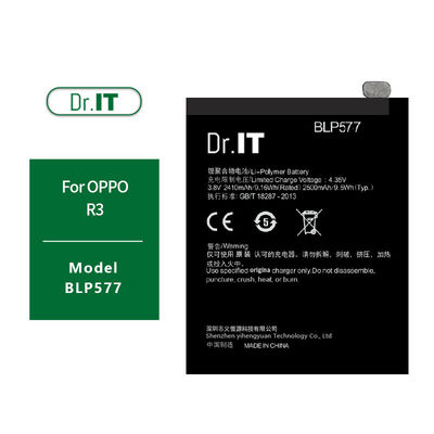 Rechargeable BLP577 OPPO Phone Battery 2500mAh 3.85V Gold Plated Surface
