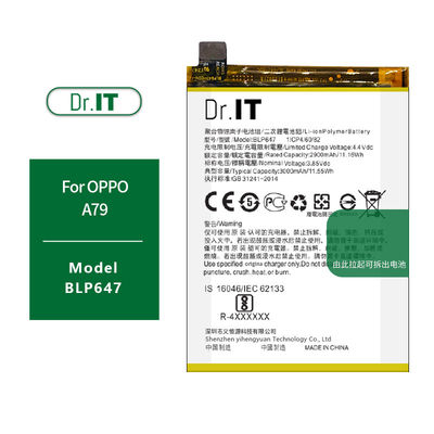 3.85V 3000mAh BLP647 A79 OPPO Phone Battery Environmentally Friendly