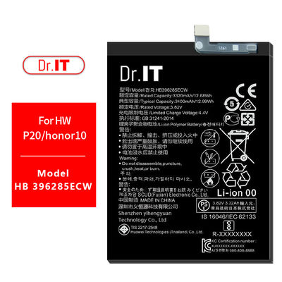 3400mAh Huawei Phone Battery Replacement For HUAWEI P20 Honor10