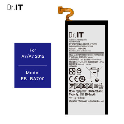 ISO9001 certified A7 2015 Samsung Phone Batteries Replacement 2600mAh