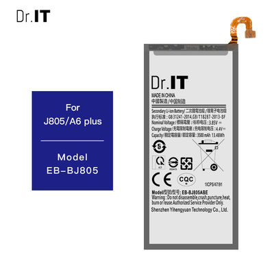 Li Polymer J805 A6 Samsung Phone Batteries 3500mAh Anti Oxidation