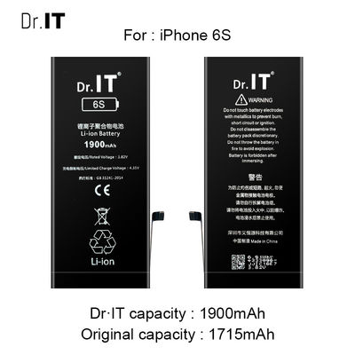 Original Capacity Lithium Iphone Battery 1900mAh Dual IC Protection OEM