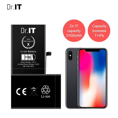 High Capacity 3100mAh Lithium Iphone Battery Replacement Non polluting