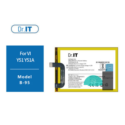 Li Polymer Vivo Y51A Rechargeable Phone Battery 2350mAh Anti Oxidation