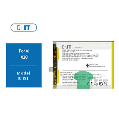 Anti Overcharge 3170mAh Vivo X20 Battery 3.85V Mobile Phone Batteries
