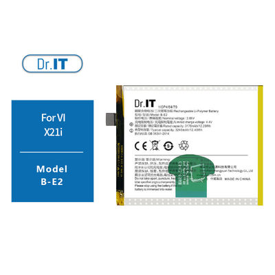 Non Polluting Vivo 3.85V Phone Battery 3170mAh B-E2 X21i Dual IC