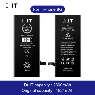 Rechargeable Iphone High Capacity Battery 1821mAh 2300mAh MSDS