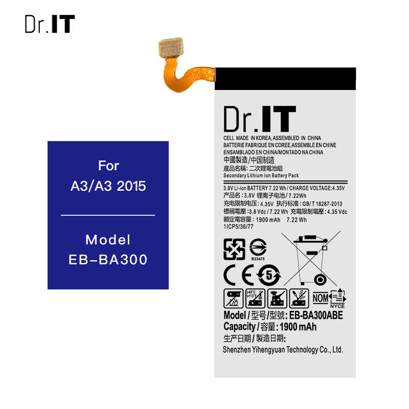 4000mAh Samsung A3 2015 Battery Replacement Compression Resistance