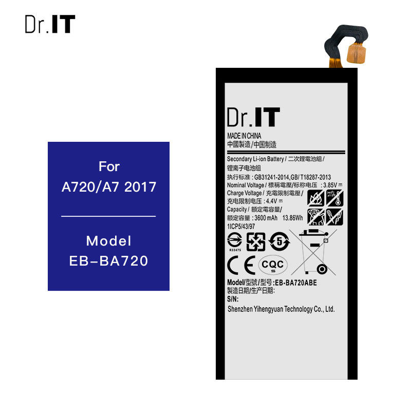 Li Ion Polymer replace Samsung Phone Batteries A720 3600mAh 3.85V