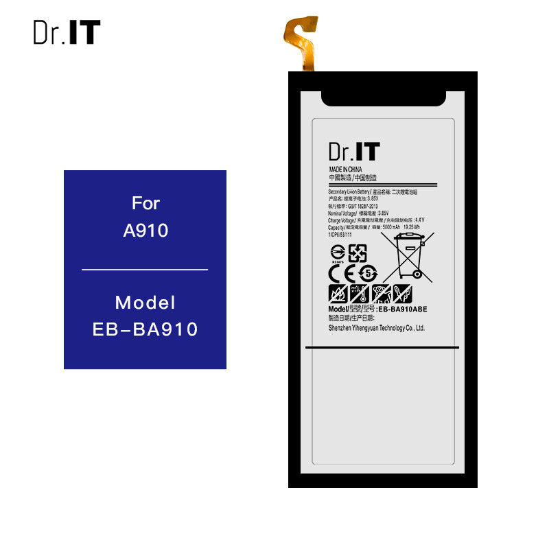 Lithium Cobalt Samsung A910 Battery 5000mAh Rechargeable Current protection