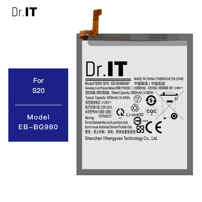 OEM Replace Samsung S20 Battery Life 4000mAh Over Current Protection