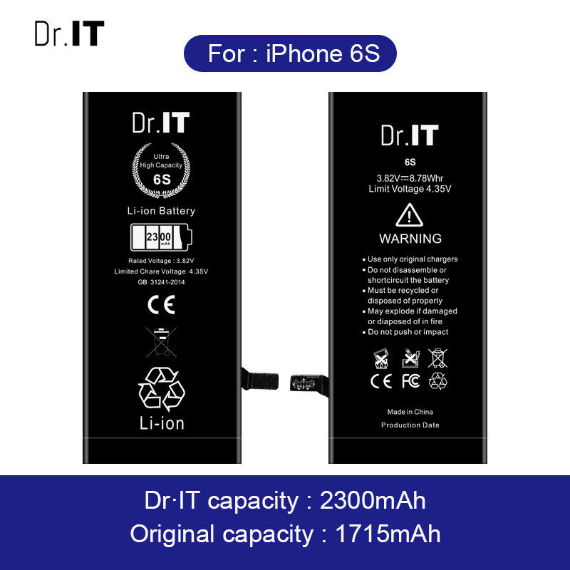 2300mAh 6S Iphone High Capacity Battery Replacement ROHS Approved