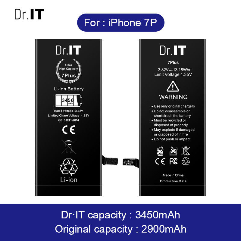 Dual IC Protection Iphone High Capacity Battery 3450mAh A+ Grade